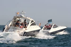 Multiple vessel powerboat charter